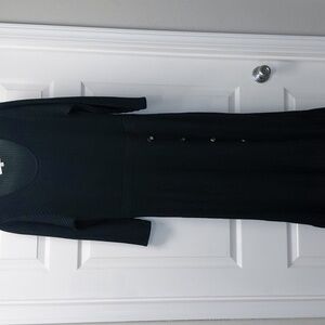 Green Pleated Knit Dress